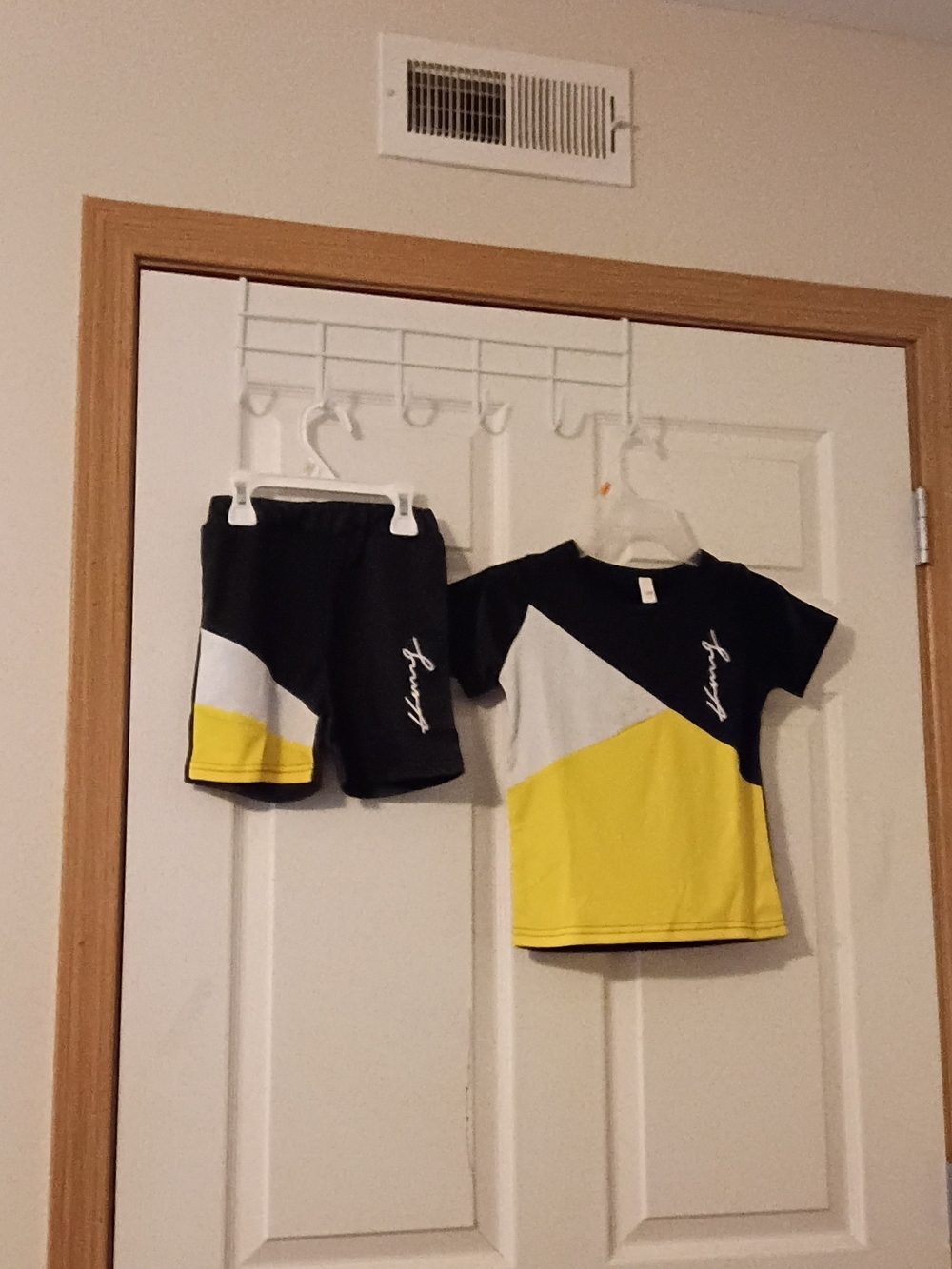 Source Unknown Kids Matching Set in Black, Yellow & White